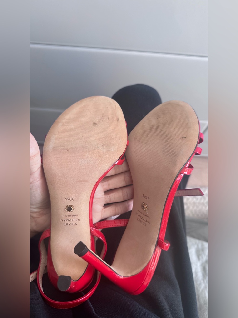 Stuart Weitzman Red Sandals 38,5 - Picture 3 of 5